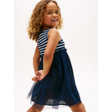 Tommy Hilfiger Dark Night Navy Lg Combi Tulle Dress