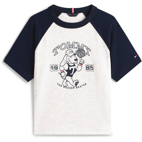 Tommy Hilfiger Light Grey Heather Lb Sports Graphic T-Shirt