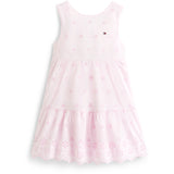 Tommy Hilfiger Pearly Pink Lg Broderie Anglaise Bow Dress
