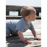 Serendipity Navy/Offwhite Baby Short Suit Stripe