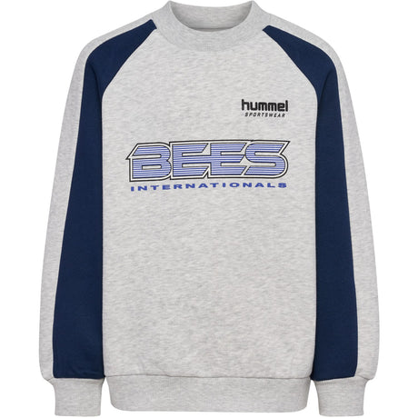 Hummel Light Grey Melange Jr Oversized Iconic Crew Bees