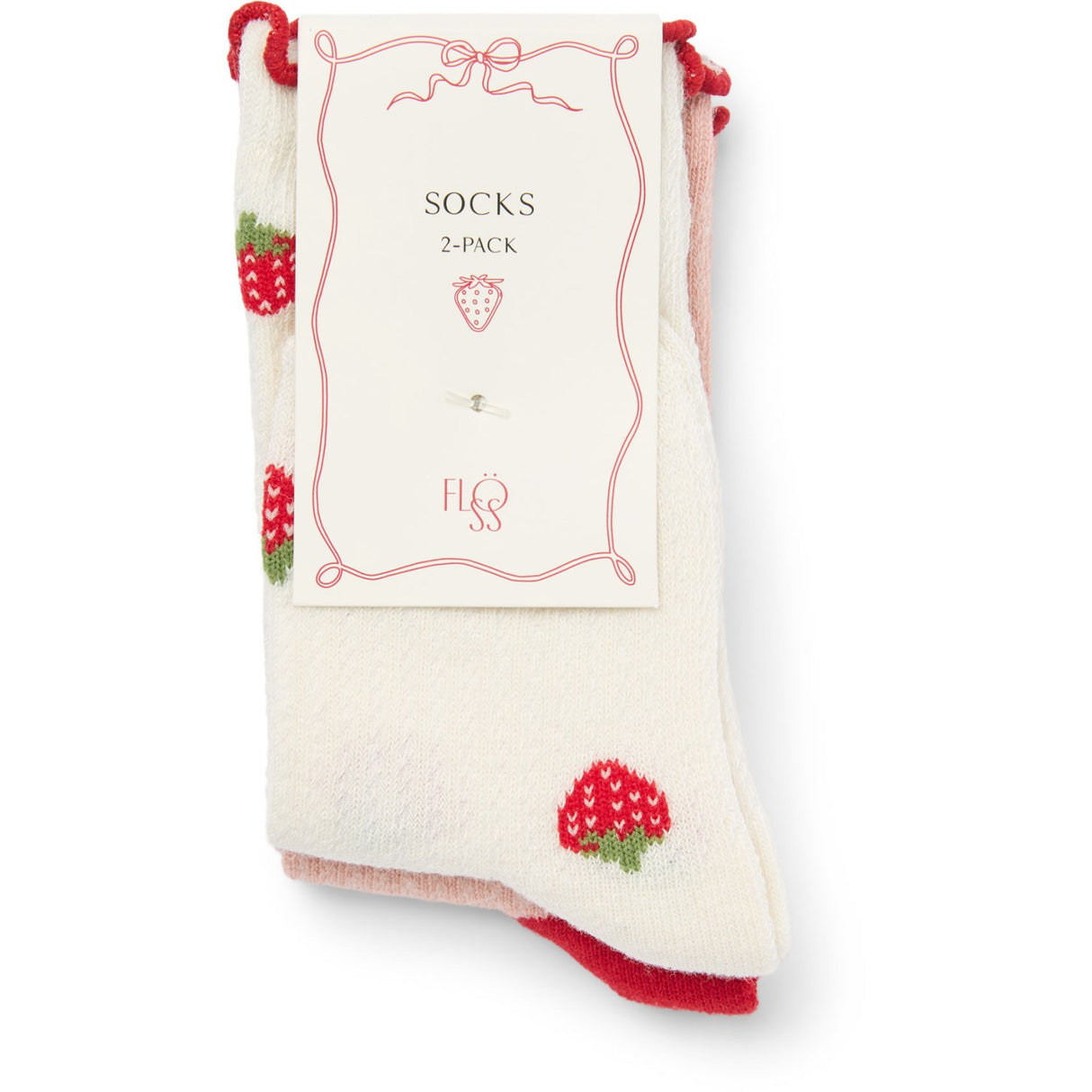 Flöss Pointelle Berry 2-pack Vigga Socks 2-pack