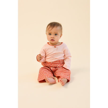 Flöss Red-pink Berry Gingham Molly Pineberry Pants