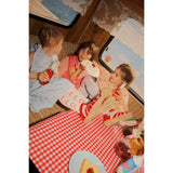 Flöss Berry/bow Gingham Dolly Bow Dress