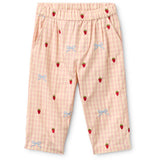 Flöss Berry/bow Gingham Dolly Bow Pants
