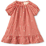 Flöss Red-pink Berry Gingham Molly Pineberry Dress
