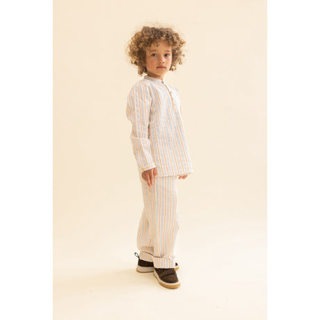 Flöss Blue-tangerine Stripe Robin Pants