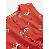 Bobo Choses Red Farm Adventure All Over Woven Dress