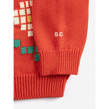 Bobo Choses Red Pixel Daisy Cardigan