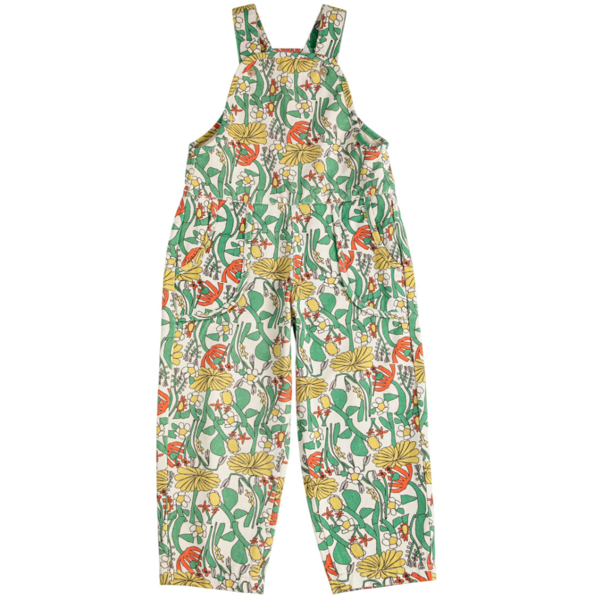 Bobo Choses Offwhite Color Herbalist All Over Woven Dungaree