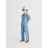 Bobo Choses Prussian Blue Pickles The Dog All Over Light Denim Pants