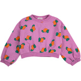 Bobo Choses Purple Tangerine All Over Cropped Sweatshirt