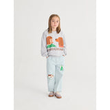 Bobo Choses Heather Grey Friends In A Pickle Sweatshirt
