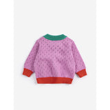 Bobo Choses Multicolor Color Block Open Work Cardigan