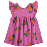 Bobo Choses Fuchsia Tangerine All Over Ruffled Dress