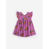 Bobo Choses Fuchsia Tangerine All Over Ruffled Dress
