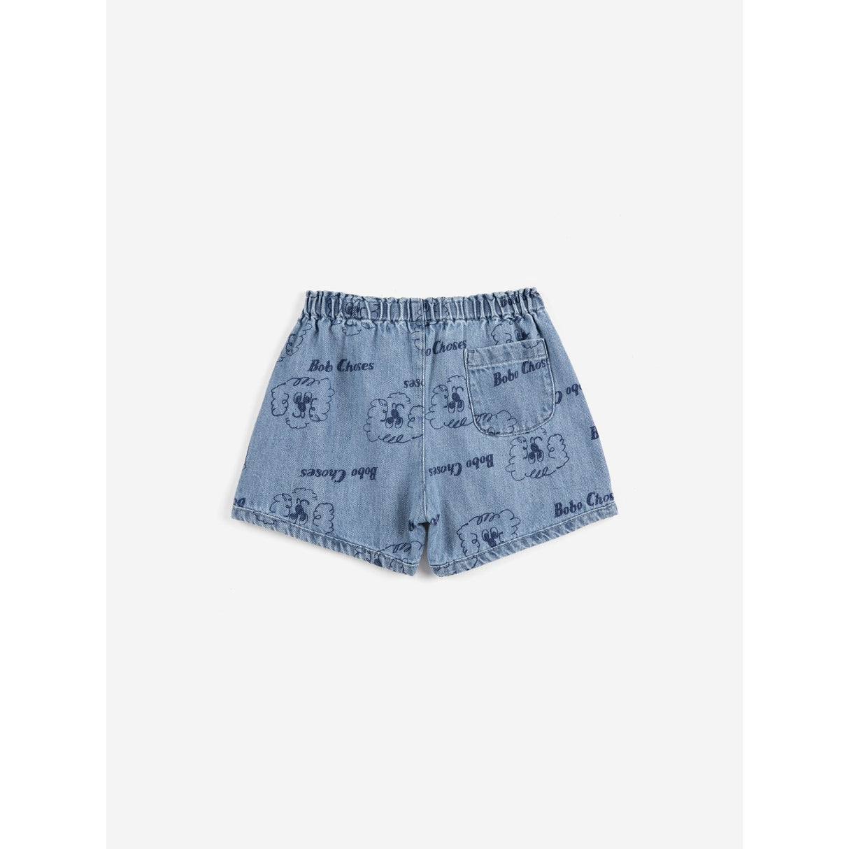 Bobo Choses Prussian Blue Pickles The Dog All Over Denim Short
