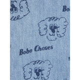 Bobo Choses Light Blue Pickles The Dog All Over Denim Shirt