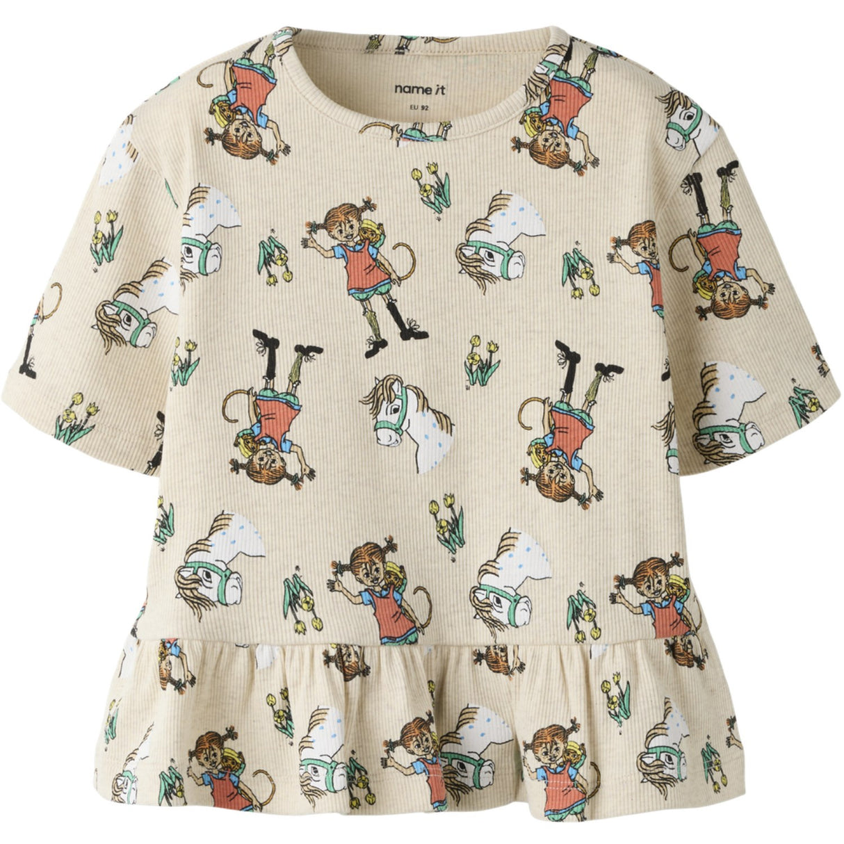 Name It Peyote Melange Nmfmara Pippi Ss Nreg Top Sky