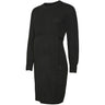 Mama;licious Black Mlnewanne L/S Abk Knit Dress A. Noos