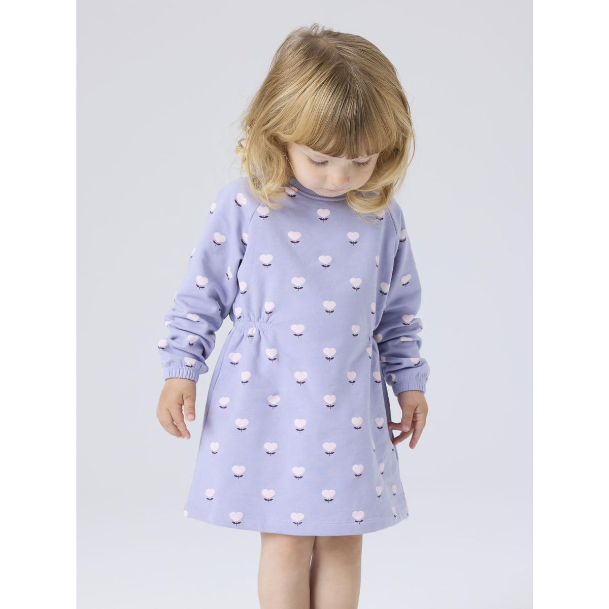 Name It Lavender Icing Nmfolini Ls Swe Dress Bru Pb