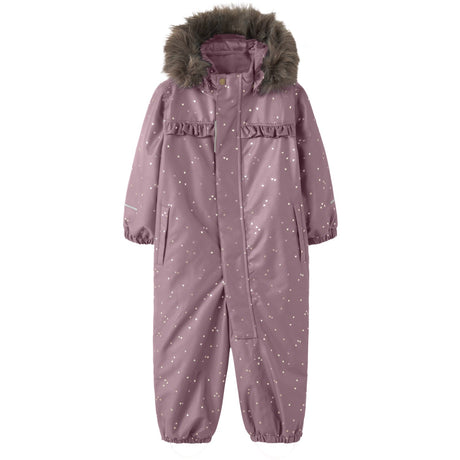 Name It Wistful Mauve Hearts Nmfsnow10 Suit Frill Glitter Fo