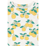 TinyCottons Off-White Oranges Puff Sleeve Dress
