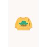 TinyCottons Soft Yellow Tiny Hat Baby Sweatshirt