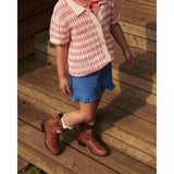 COPENHAGEN COLORS Cognac Leather Limited Cowboy Boot Low - Brown Flower
