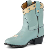 COPENHAGEN COLORS Dusty Blue Leather Limited Cowboy Boot Low - Dove