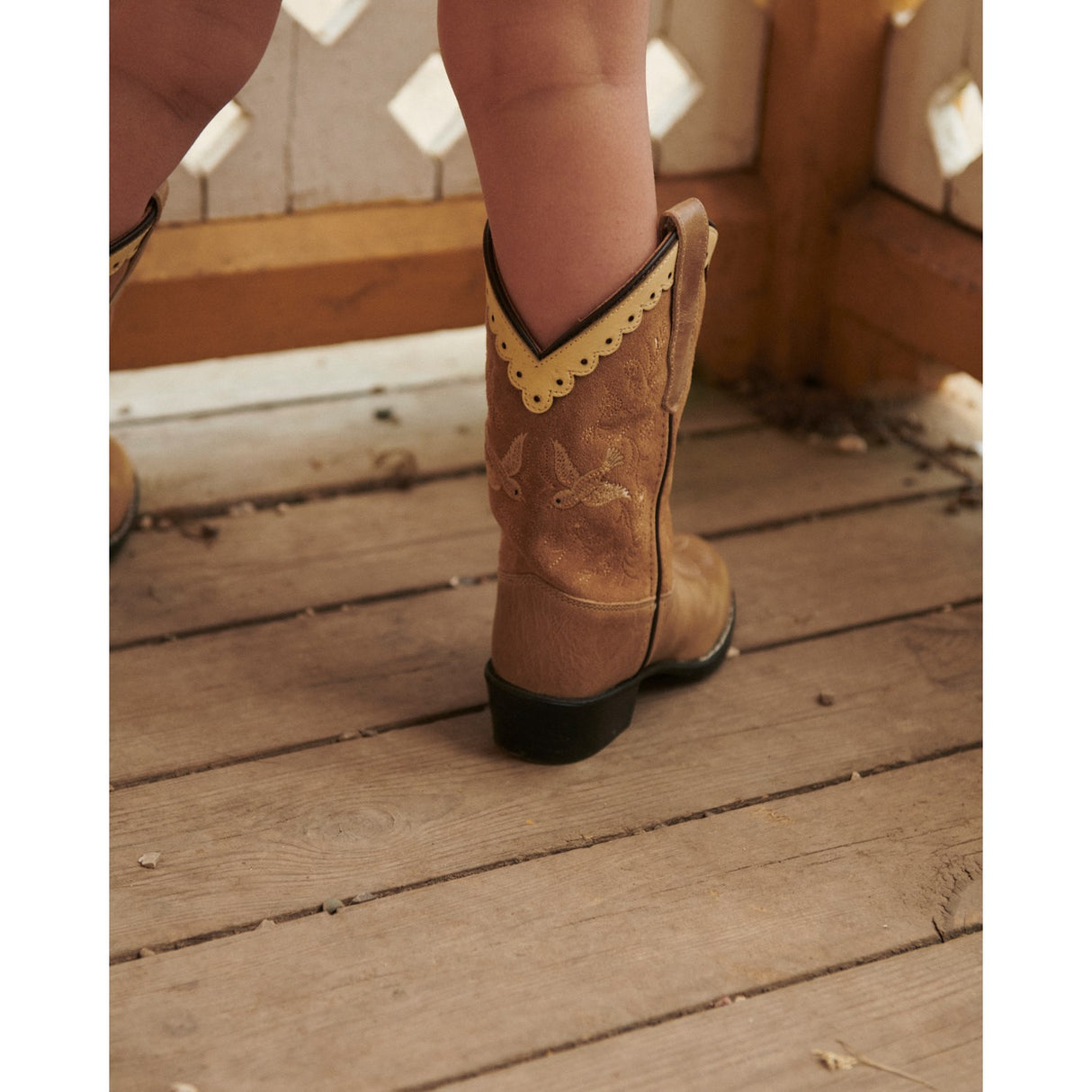 COPENHAGEN COLORS Beige Suede Limited Cowboy Boots High