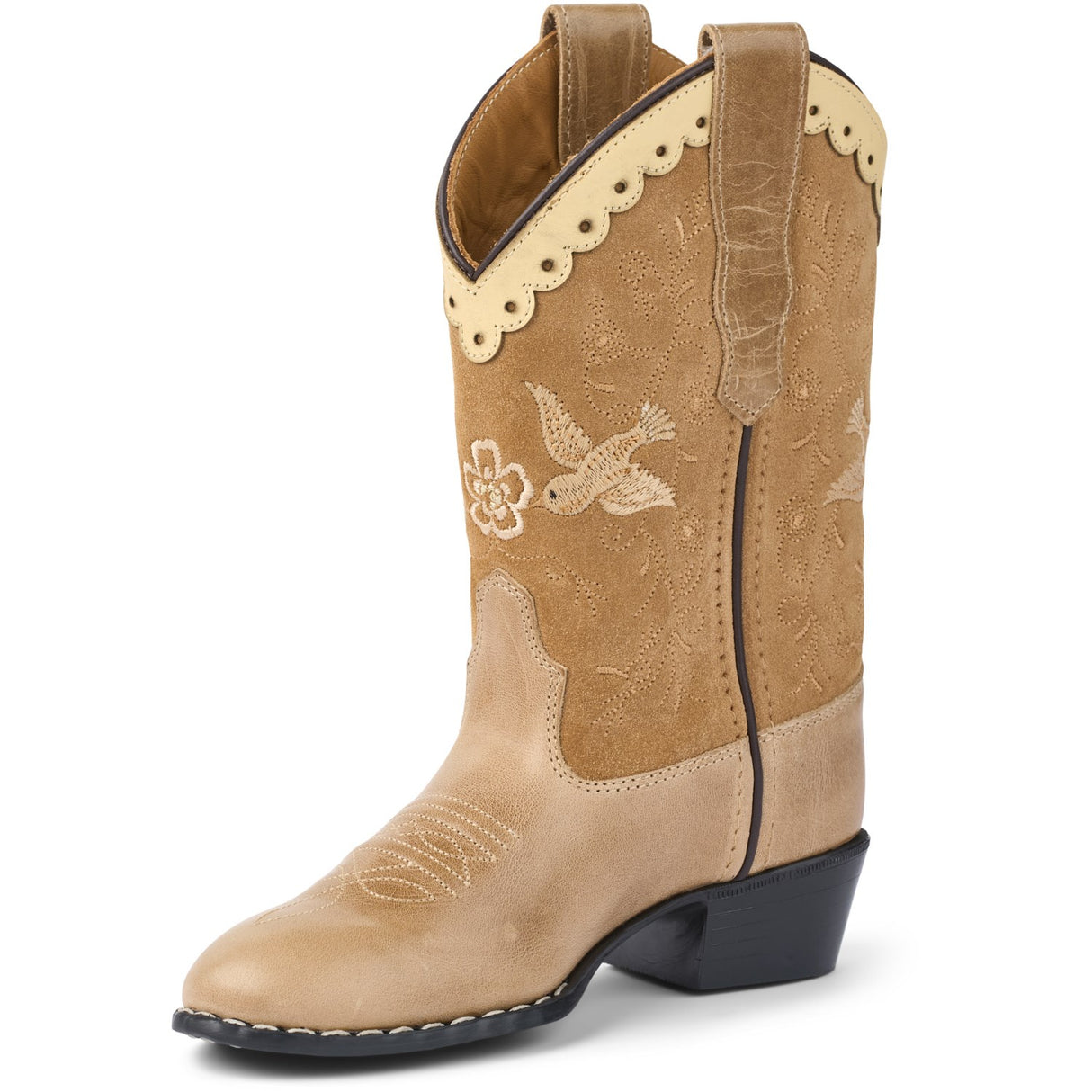 COPENHAGEN COLORS Beige Suede Limited Cowboy Boots High