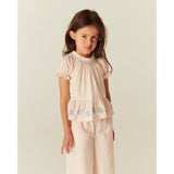 COPENHAGEN COLORS Dusty Rose Comb. Blouse W. Smock W. Emb.