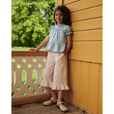 COPENHAGEN COLORS Lt. Blue Comb. Blouse W. Smock W. Emb.