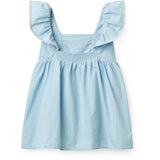 COPENHAGEN COLORS Lt. Blue Comb. Dress W. Frill & Emb.
