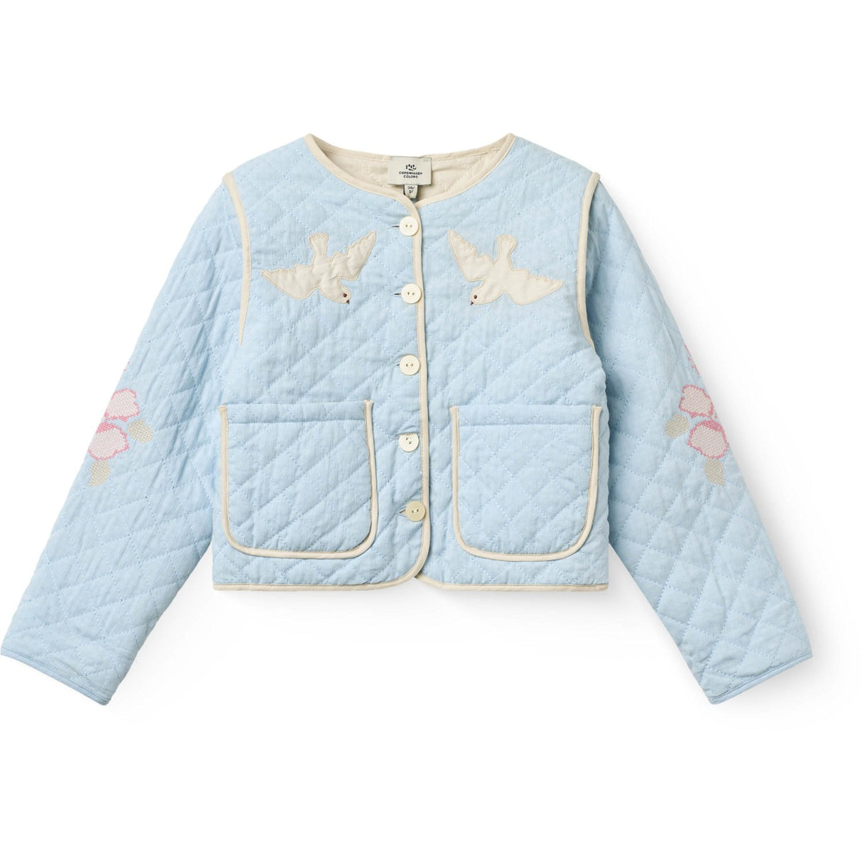 COPENHAGEN COLORS Lt. Blue Comb. Quilted Jacket