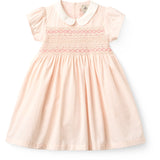 COPENHAGEN COLORS Dusty Rose Comb. Smock Dress W. Emb.