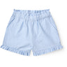 COPENHAGEN COLORS Sky Blue W Cream Stripe Seersucker Girly Shorts