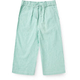 COPENHAGEN COLORS Sharp Green W Cream Stripe Seersucker Pajama Pants