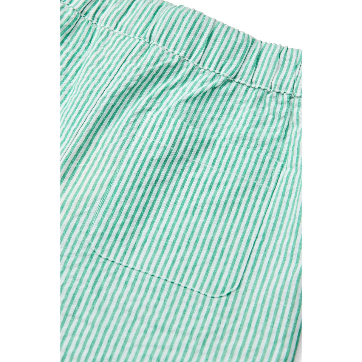 COPENHAGEN COLORS Sharp Green W Cream Stripe Seersucker Pajama Pants