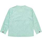 COPENHAGEN COLORS Sharp Green W Cream Stripe Seersucker Shirt W. Placket