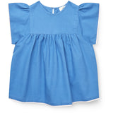 COPENHAGEN COLORS Ocean Blue Comb. Blouse W. Contrast Piping