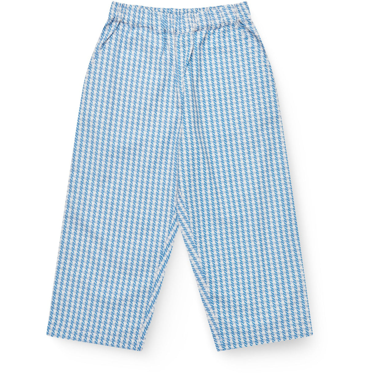COPENHAGEN COLORS Blue Houndstooth Mini Houndstooth Pants
