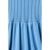 COPENHAGEN COLORS Sky Blue Comb Knitted Pointelle Dress