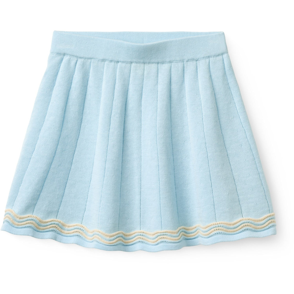 COPENHAGEN COLORS Ice Blue/Cream Comb. Knitted Tennis Skirt