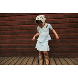 COPENHAGEN COLORS Ice Blue/Cream Comb. Knitted Tennis Skirt