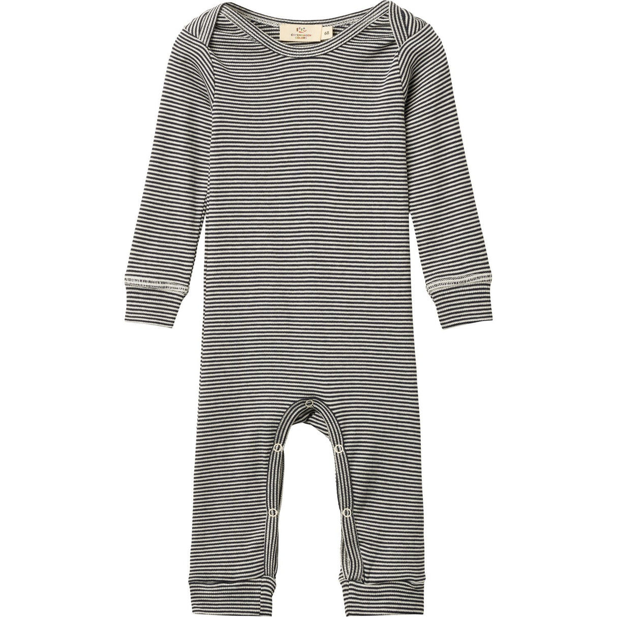 COPENHAGEN COLORS Navy/Cream Stripe Modal Full Body Romper