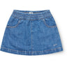 COPENHAGEN COLORS Indigo Blue Washed Organic Pocket Skirt