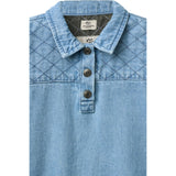 COPENHAGEN COLORS Lt. Washed Blue Quilt Organic Quilted Denim Dress