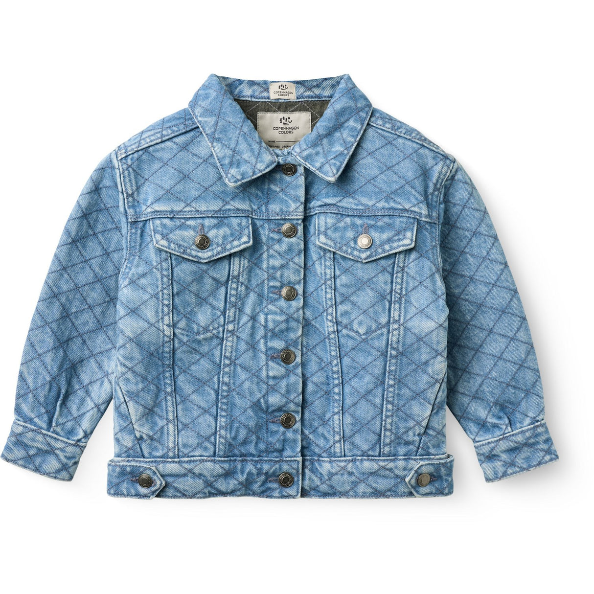 COPENHAGEN COLORS Lt. Washed Blue Quilt Organic Quilted Denim Jacket